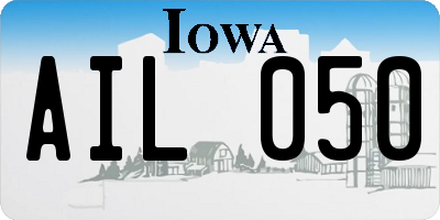 IA license plate AIL050
