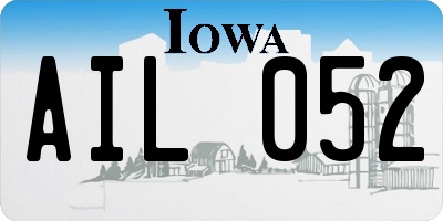 IA license plate AIL052