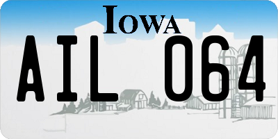 IA license plate AIL064