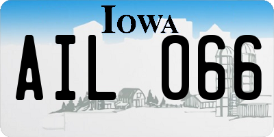IA license plate AIL066