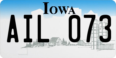IA license plate AIL073