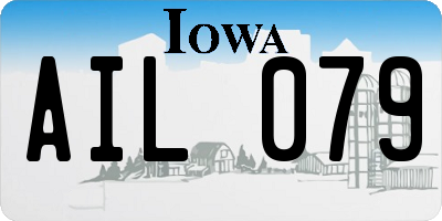 IA license plate AIL079