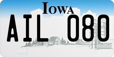 IA license plate AIL080