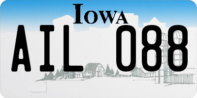 IA license plate AIL088