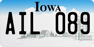 IA license plate AIL089