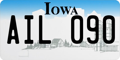 IA license plate AIL090