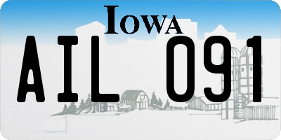 IA license plate AIL091