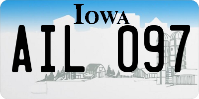 IA license plate AIL097
