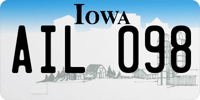 IA license plate AIL098