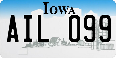 IA license plate AIL099