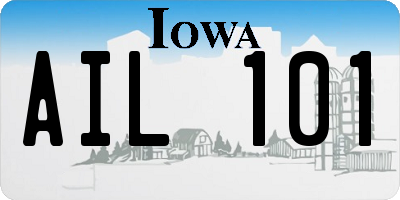IA license plate AIL101