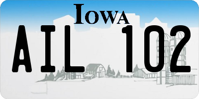 IA license plate AIL102
