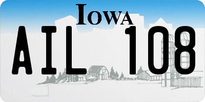 IA license plate AIL108