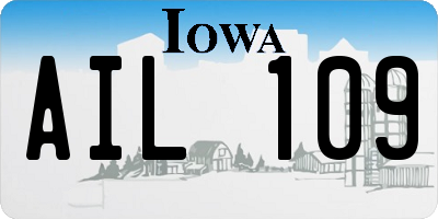 IA license plate AIL109