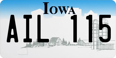 IA license plate AIL115