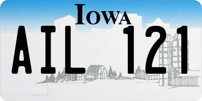 IA license plate AIL121