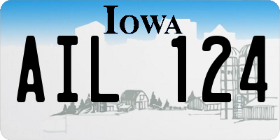 IA license plate AIL124