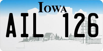 IA license plate AIL126