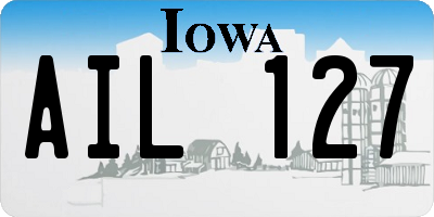 IA license plate AIL127