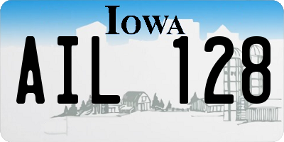 IA license plate AIL128