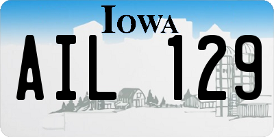 IA license plate AIL129