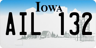 IA license plate AIL132