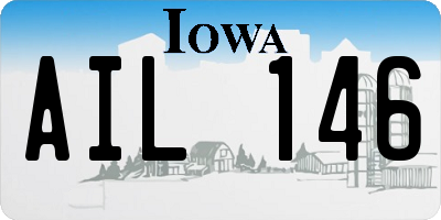 IA license plate AIL146