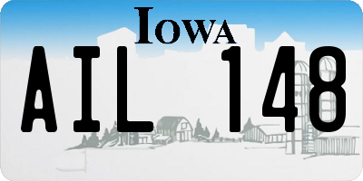 IA license plate AIL148