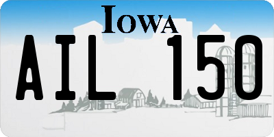 IA license plate AIL150