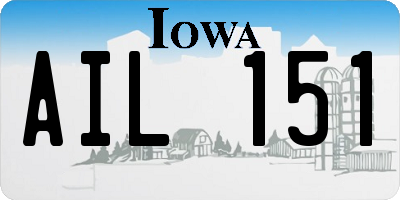 IA license plate AIL151