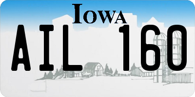 IA license plate AIL160