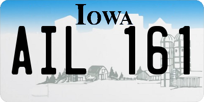 IA license plate AIL161