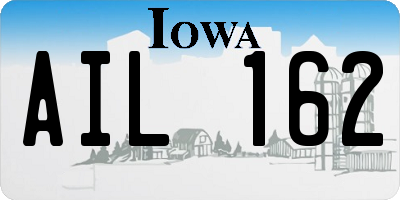 IA license plate AIL162