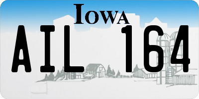 IA license plate AIL164