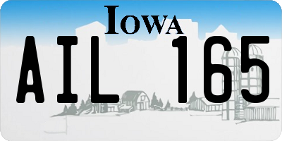 IA license plate AIL165