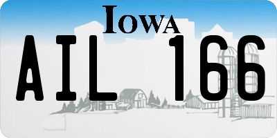 IA license plate AIL166