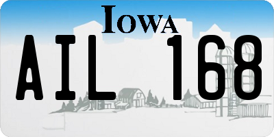 IA license plate AIL168