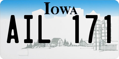 IA license plate AIL171