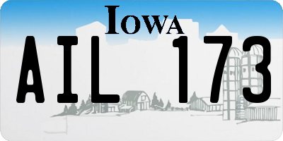 IA license plate AIL173