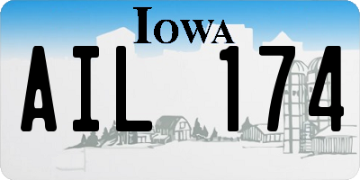 IA license plate AIL174