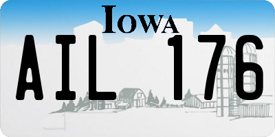 IA license plate AIL176