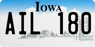 IA license plate AIL180