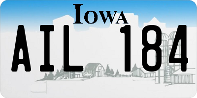 IA license plate AIL184