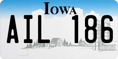 IA license plate AIL186