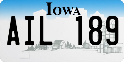 IA license plate AIL189
