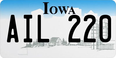 IA license plate AIL220