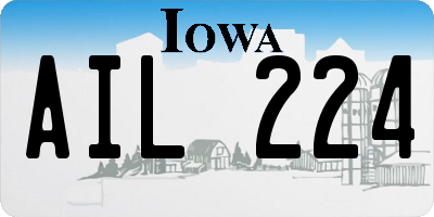 IA license plate AIL224