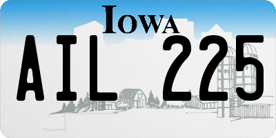 IA license plate AIL225