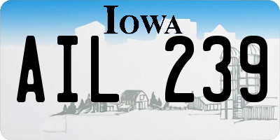 IA license plate AIL239