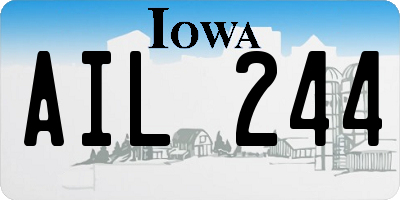 IA license plate AIL244